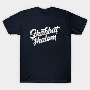 Shabbat Shalom Drip T-Shirt